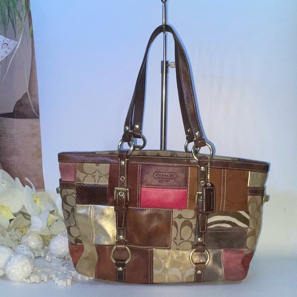 Coach Handbags - Coach Patchwork Tote Large